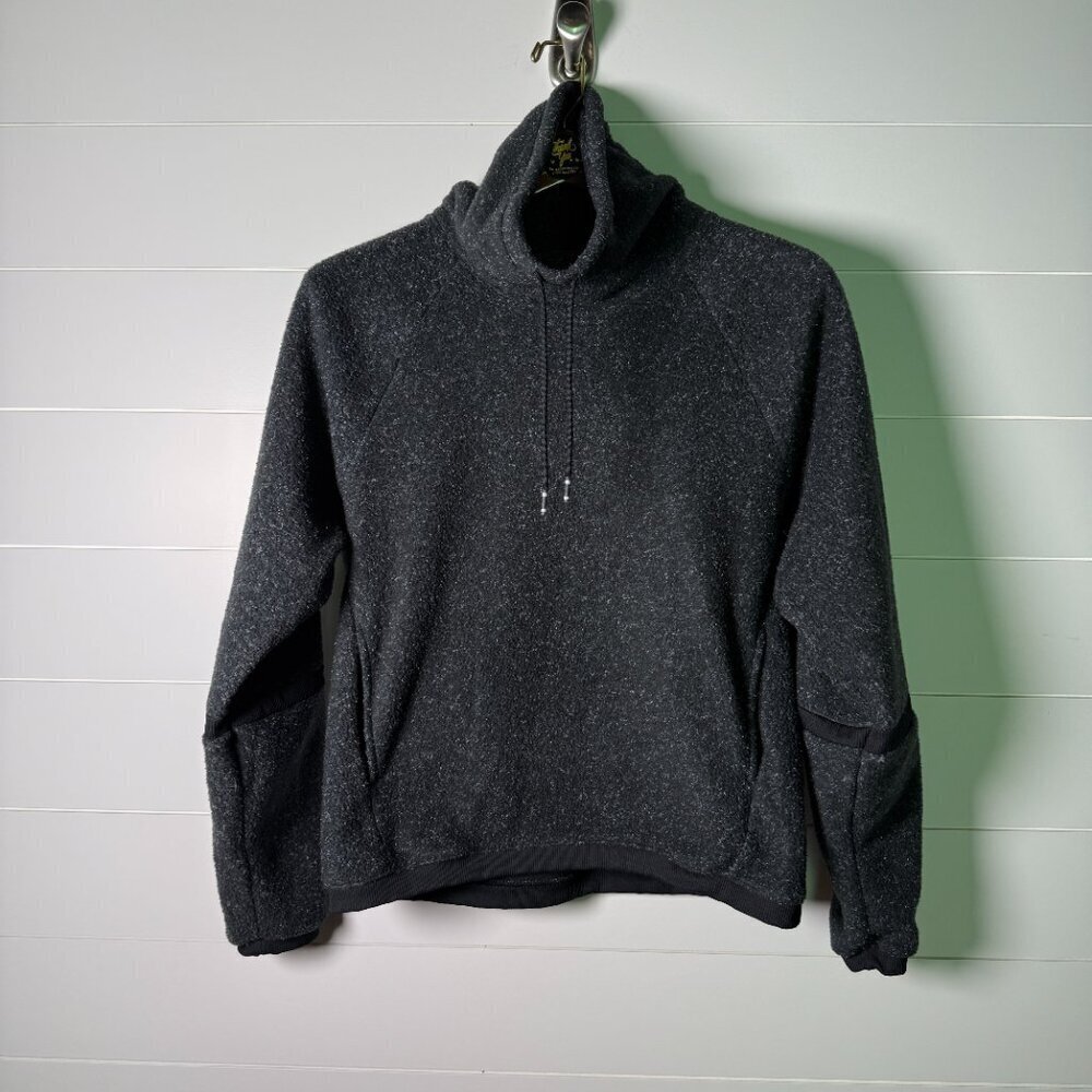 Nike Fleece Turtleneck Sweatshirt Black Heathered Size Small